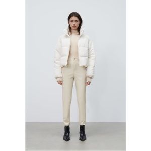 Zara Vegan Leather Mom Fit Pants